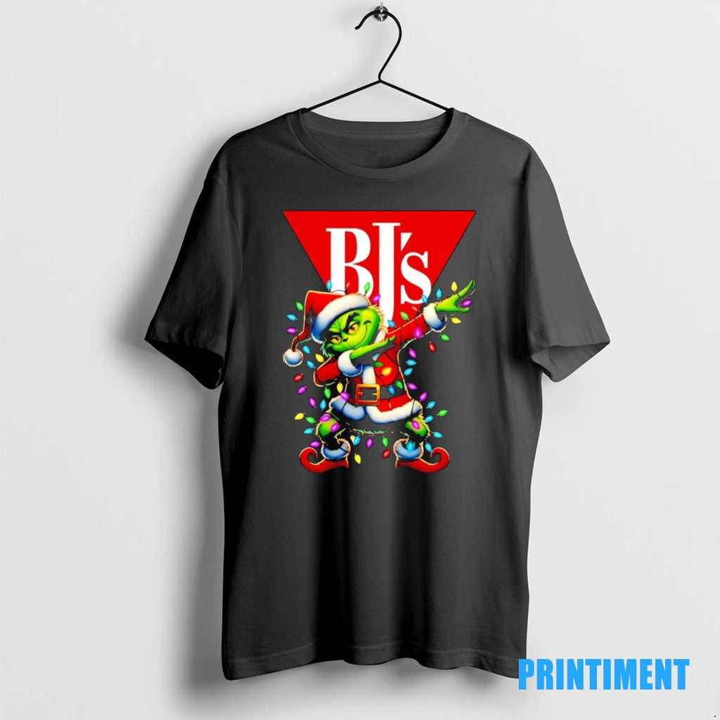 Official Santa Grinch Dabbing Bjs Christmas Light Tee Sweater