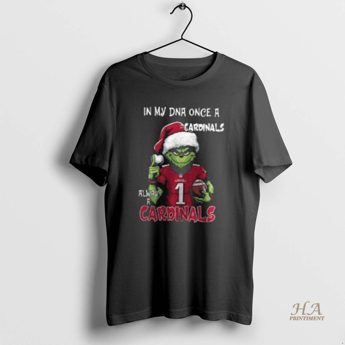 Official Santa Grinch In My Dna Once A Cardinals Alway A Arizona Cardinals Christmas Two