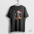 Official Santa Skeleton With Cookie Milk Xmas Lights Scary Christmas Skeleton