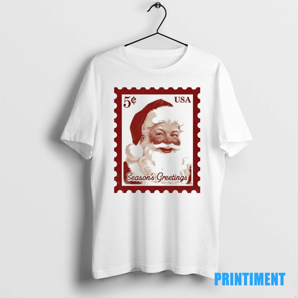 Official Santa Stamp Seasons Greetings Tee Sweater