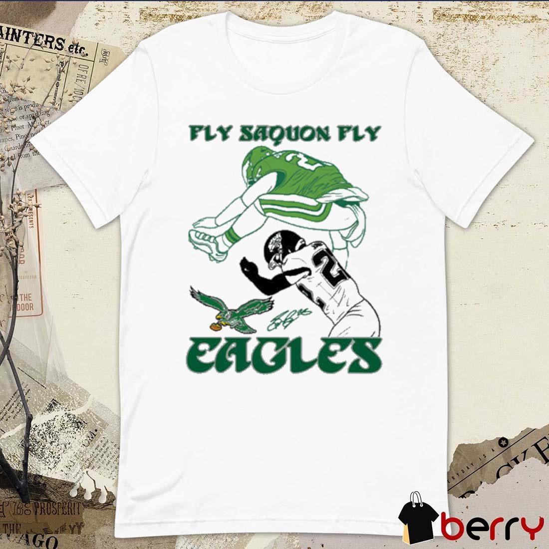Saquon Barkley The Reverse Hurdle Jarrian Jones Fly Saquon Fly Philadelphia Eagles Signature t-shirt