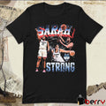 Sarah Strong UConn Huskies Big East Conference 90s Retro Painting Signature t-shirt