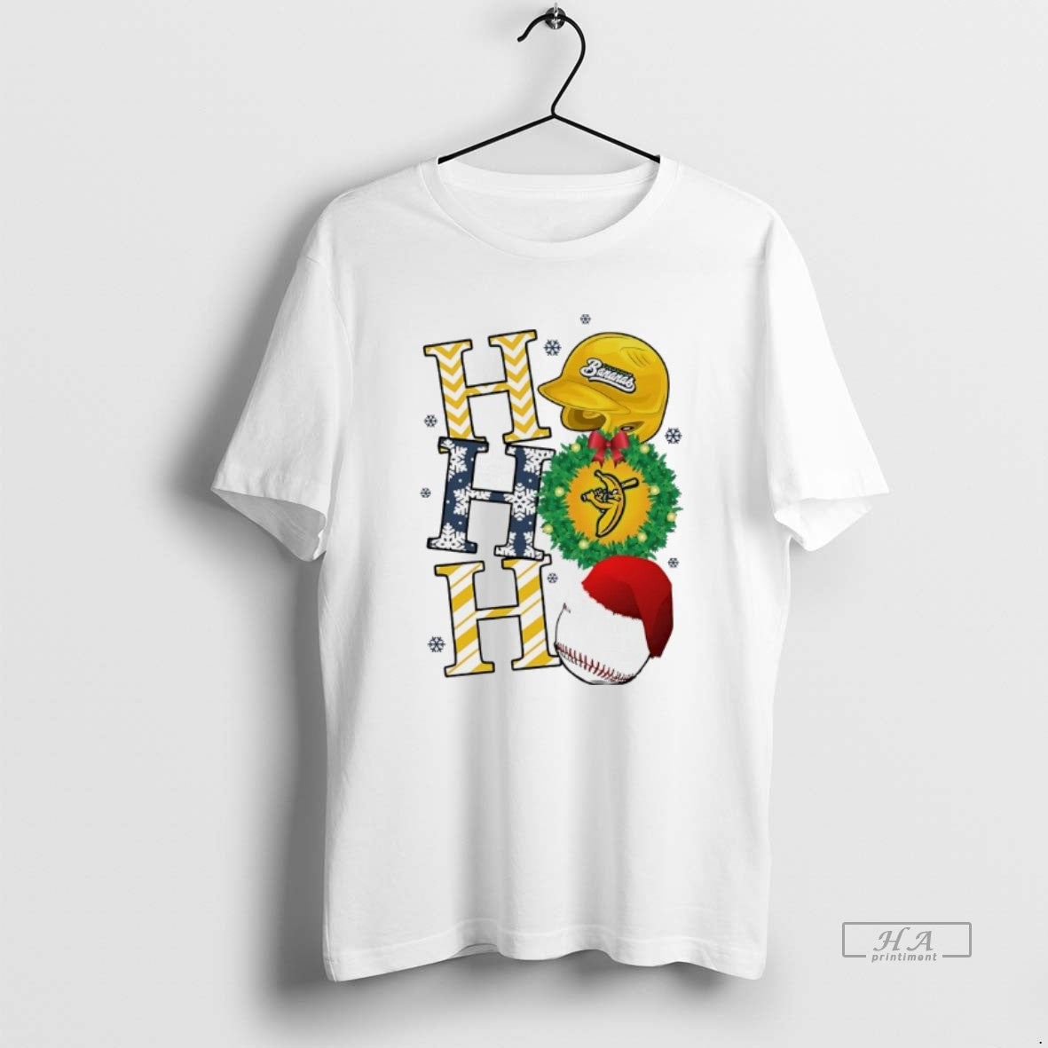 Official Savannah Bananas Ho Ho Ho Holiday Baseball Christmas