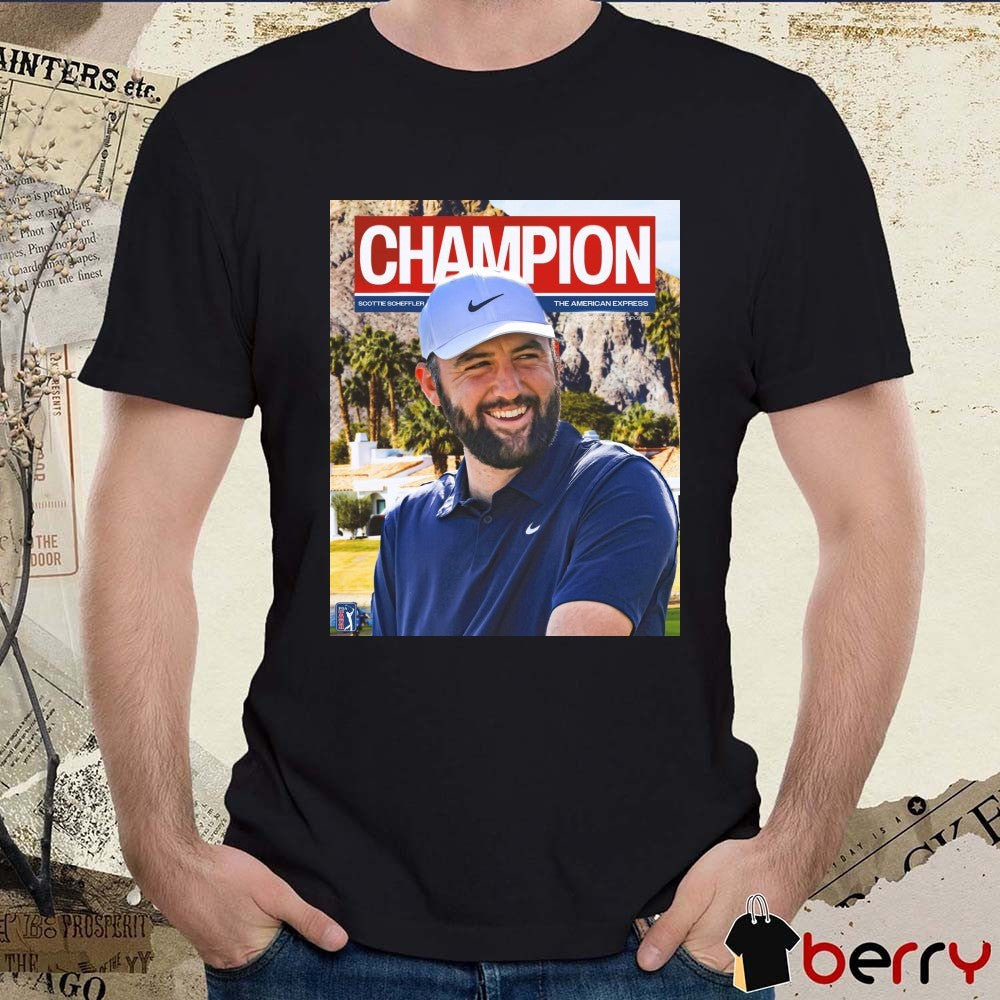 Scottie Scheffler Champion The American Express PGA Tour Poster t-shirt