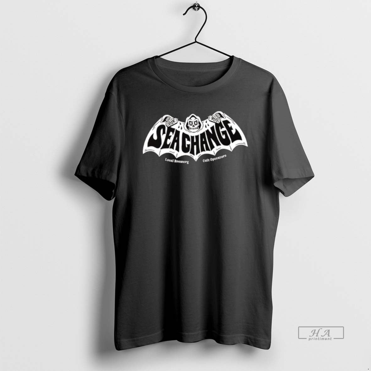 Official Seachange Local Brewery Cult Operators Logo Skeleton Bat