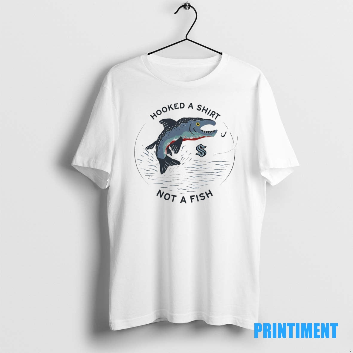 Official Seattle Kraken Hooked A Not A Fish Tee Sweater