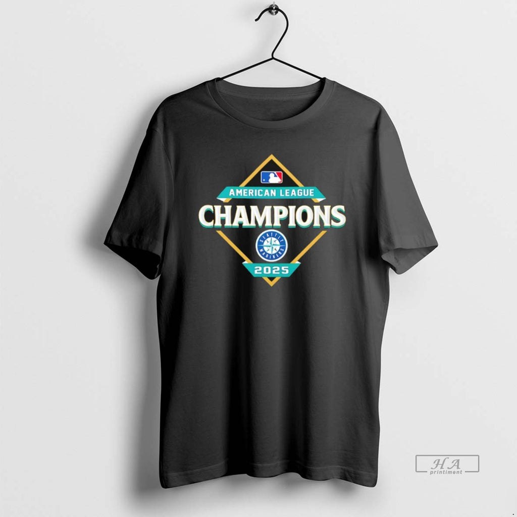 Official Seattle Mariners 2025 American League Champions Diamond Logo