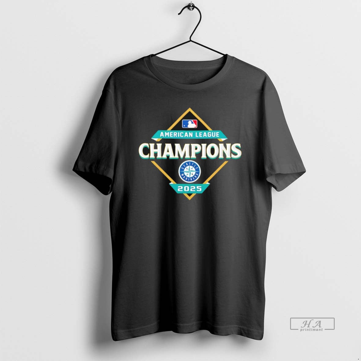 Official Seattle Mariners 2025 American League Champions Diamond Logo