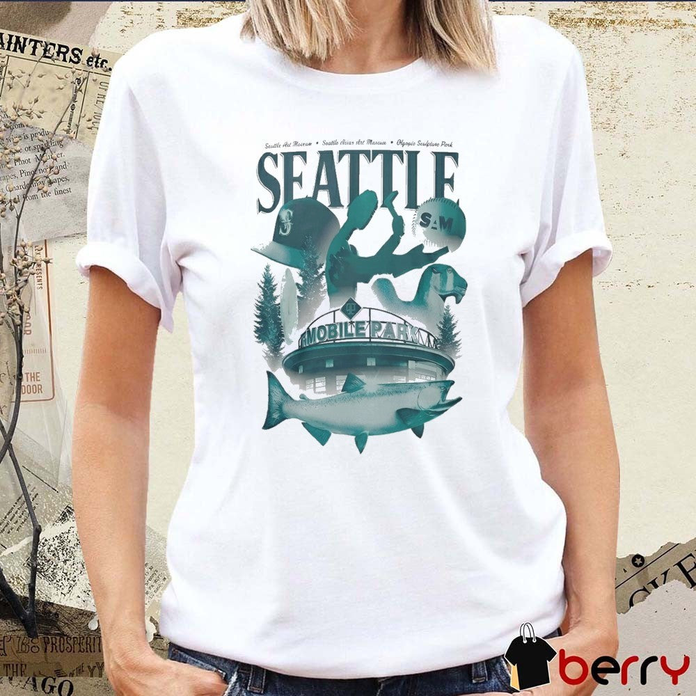 Seattle Mariners Seattle Art Museum Night Mobile Park t-shirt