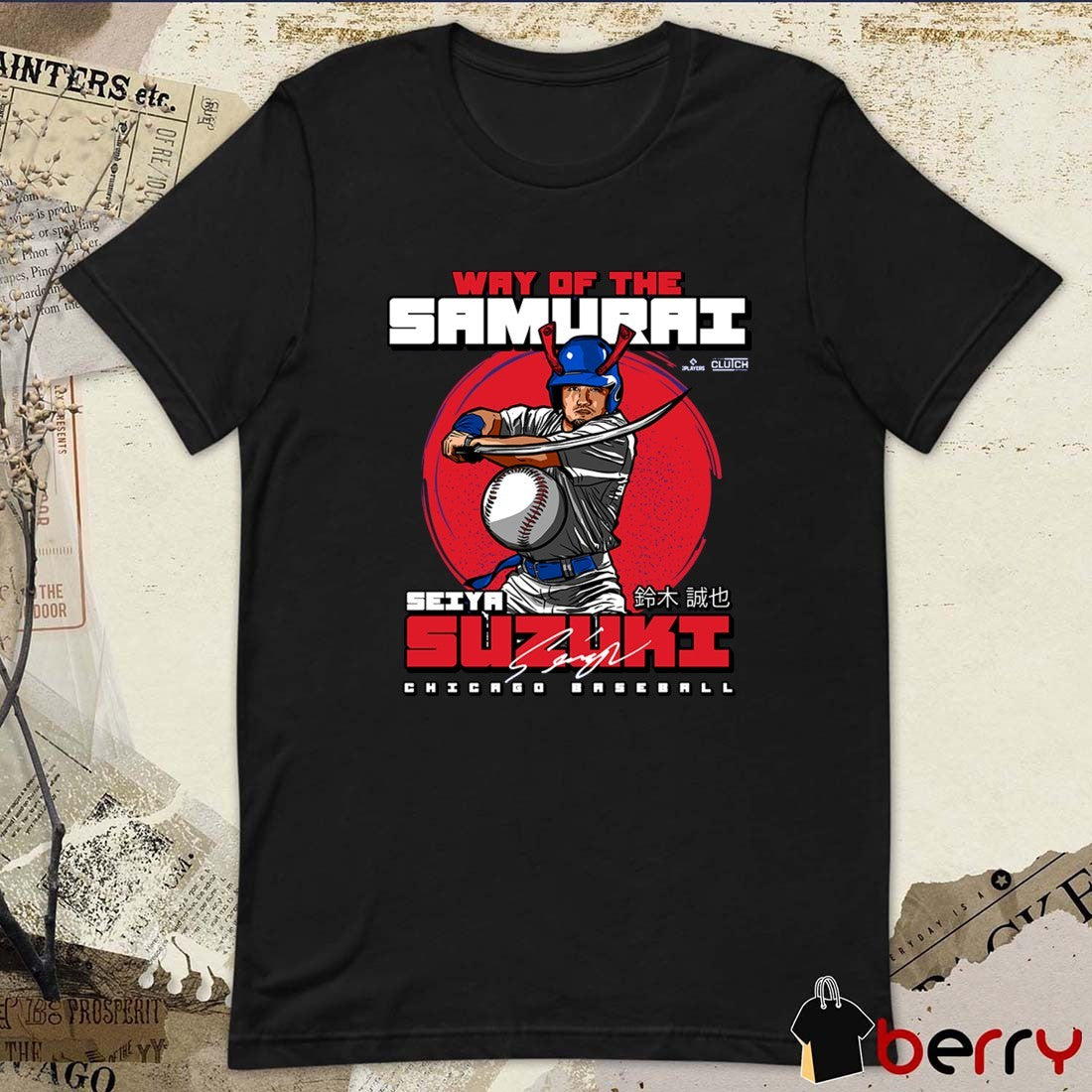 Seiya Suzuki Way of the Samurai Chicago Cubs MLB Baseball Signature Graphic t-shirt