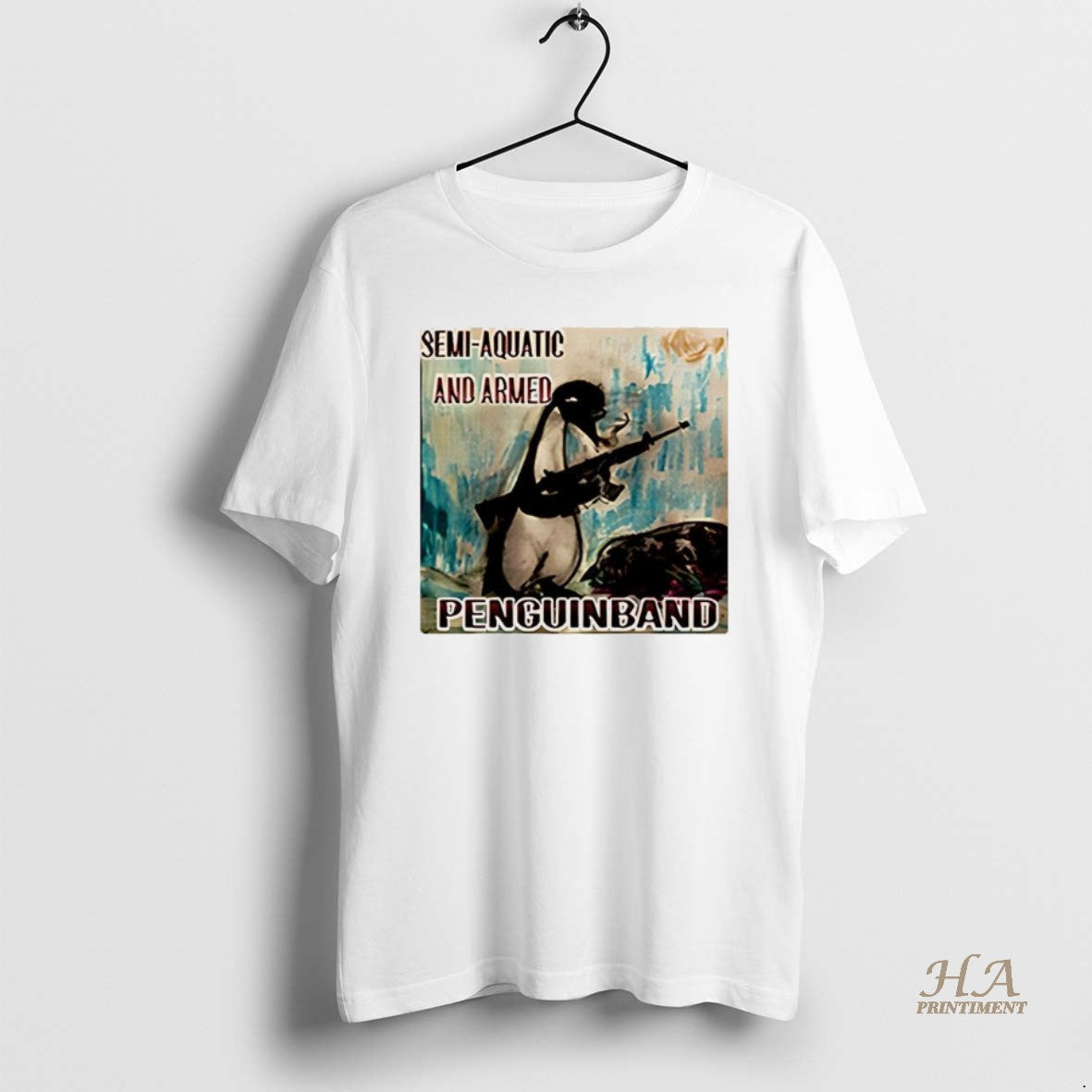 Official Semi Aquatic And Armed Penguin Band Music Lover