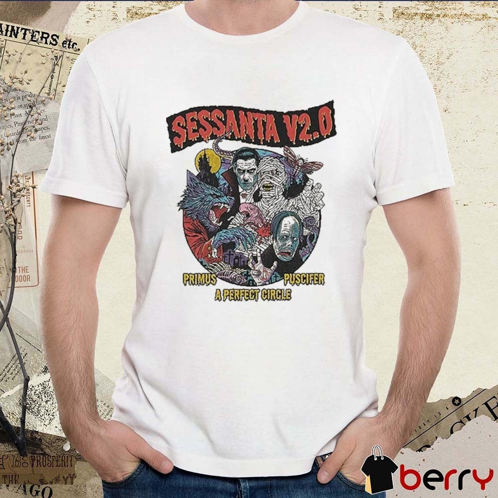 Sessanta V2.0 Primus Puscifer A Perfect Circle May 14 2025 SNHU Arena Manchester NH t-shirt