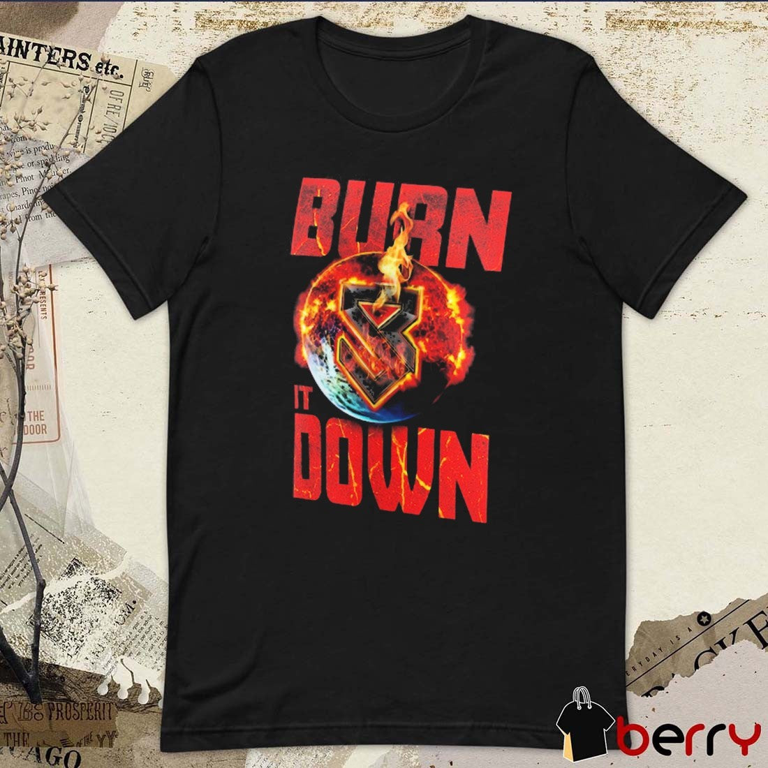 Seth Rollins Burn It Down WWE 2025 t-shirt