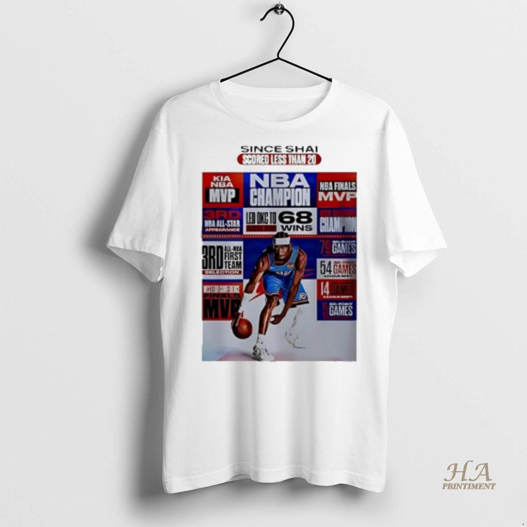 Official Shai Gilgeous Alexander Okc Thunder Wins All Achievements Career Shirt