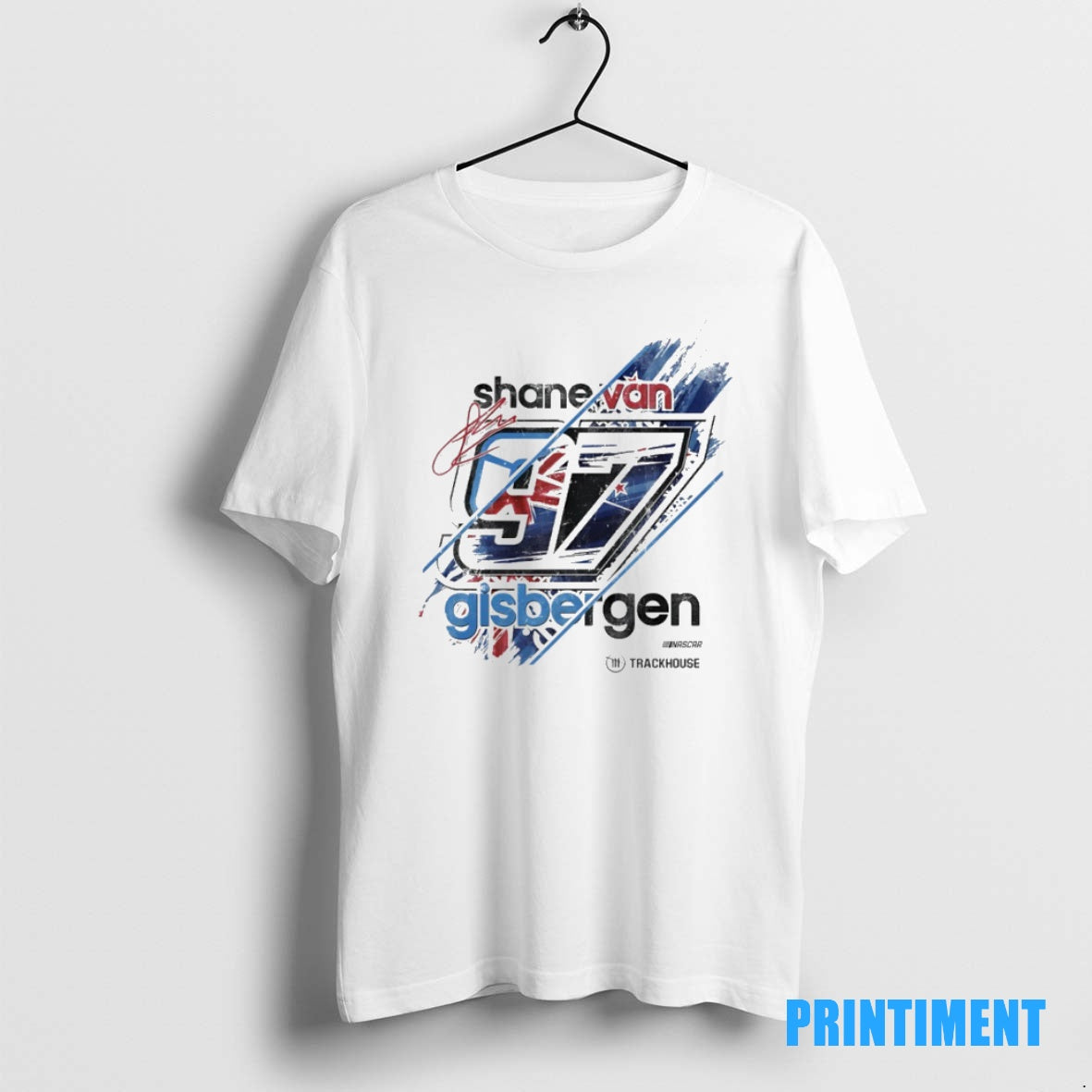 Official Shane Van Gisbergen 97 Trackhouse Racing Team 2026 Driver Flag Signature Tee Sweater