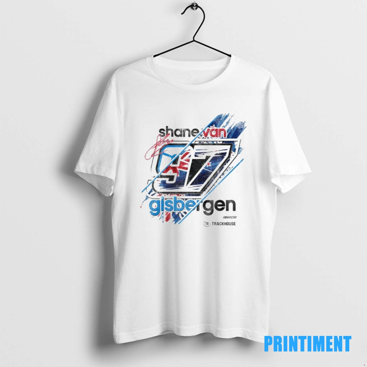 Official Shane Van Gisbergen Trackhouse Racing Team Collection 2026 Driver Flag Ornaments Tee Sweater
