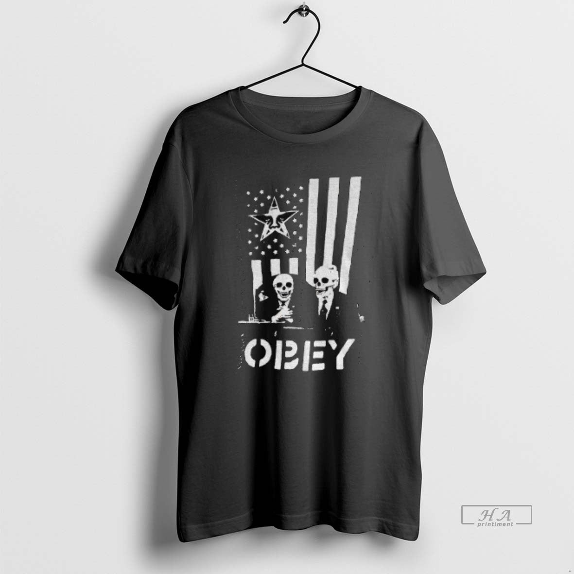 Official Skull Obey American Flag
