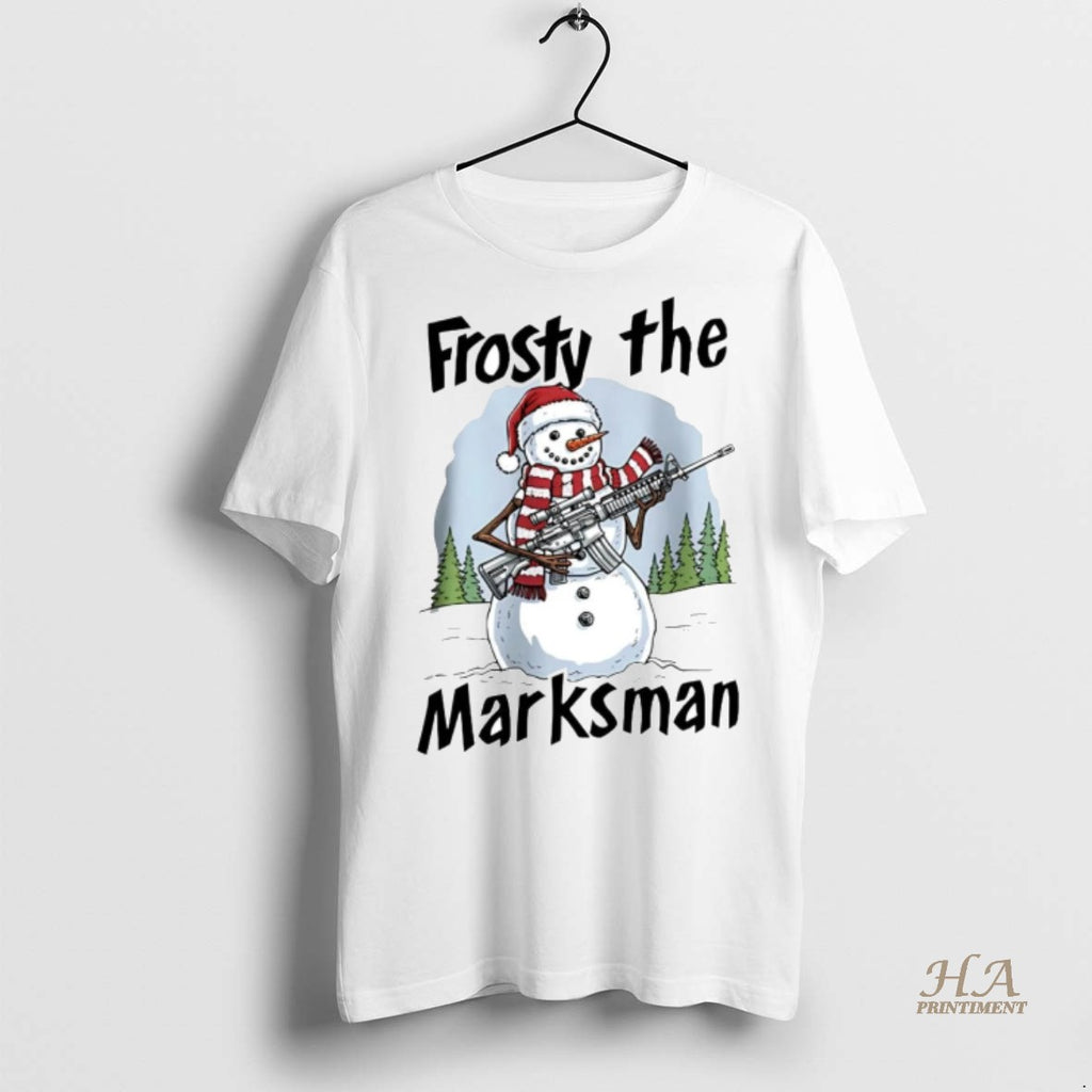 Official Snowman Frosty The Marksman Christmas Shirt
