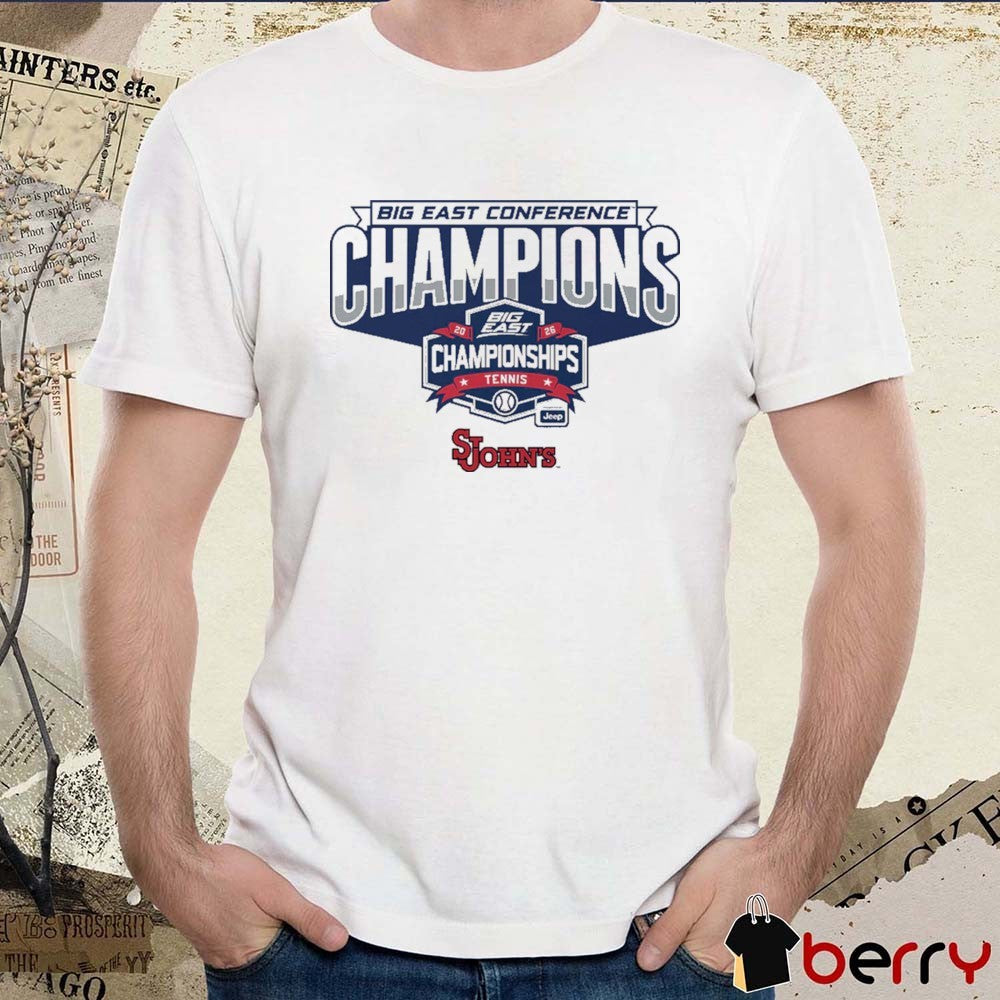 St. John’s Red Storm Men’s Tennis 2026 Big East Conference Champions t-shirt