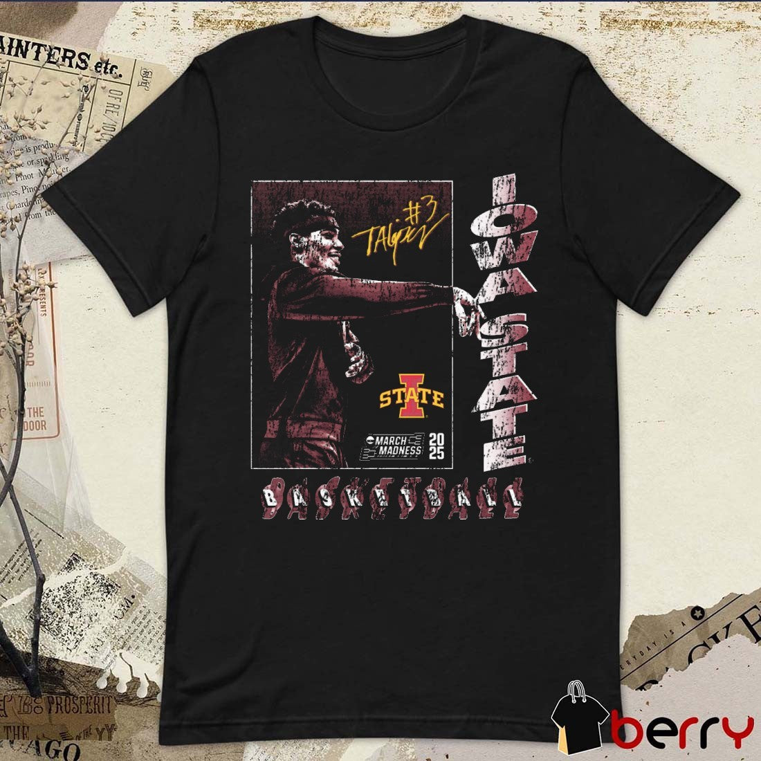 Tamin Lipsey Throwback Iowa State Cyclones Basketball NCAA Big 12 Conference March Madness Signature Graphic t-shirt