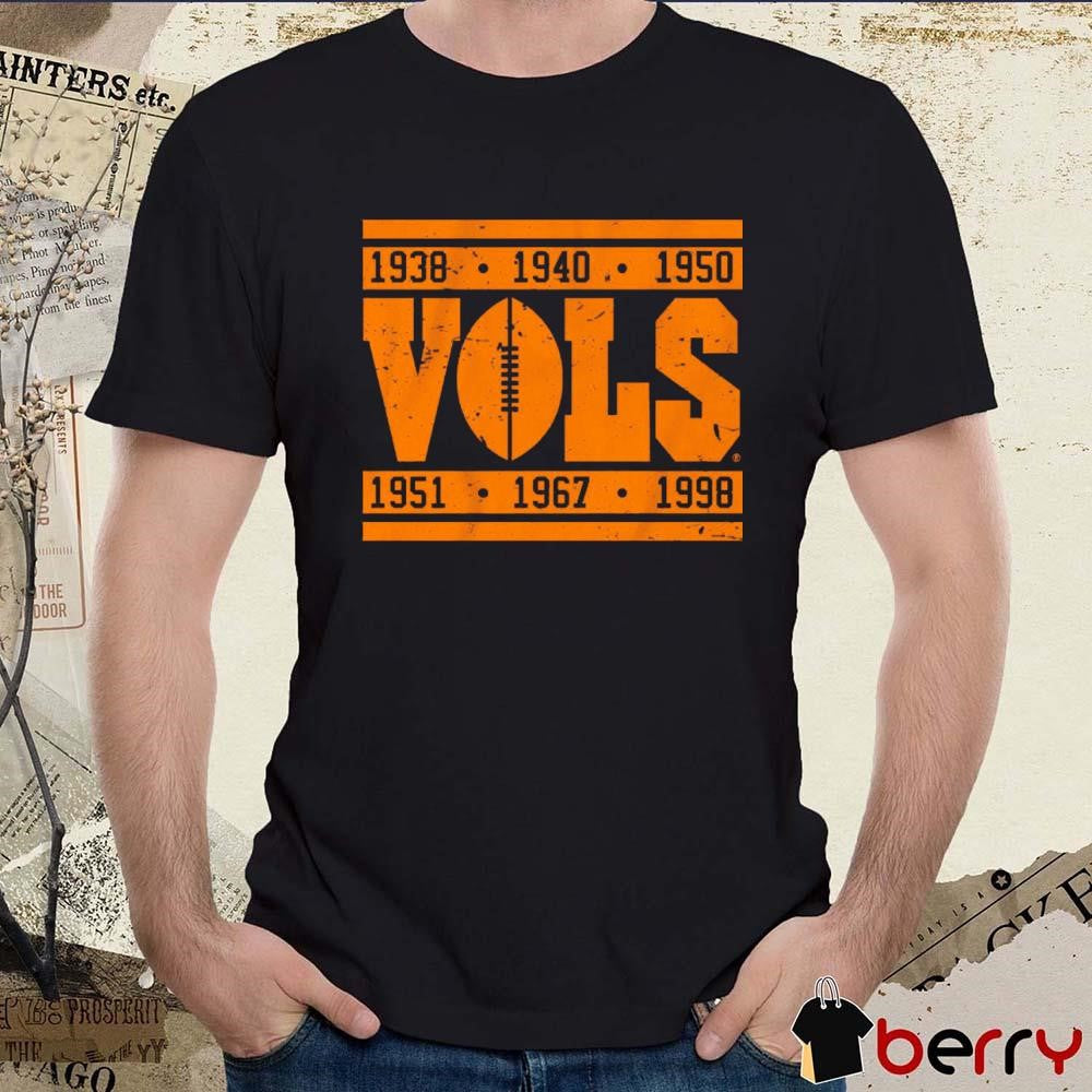 Tennessee Football Glory Years 1938-1998 t-shirt