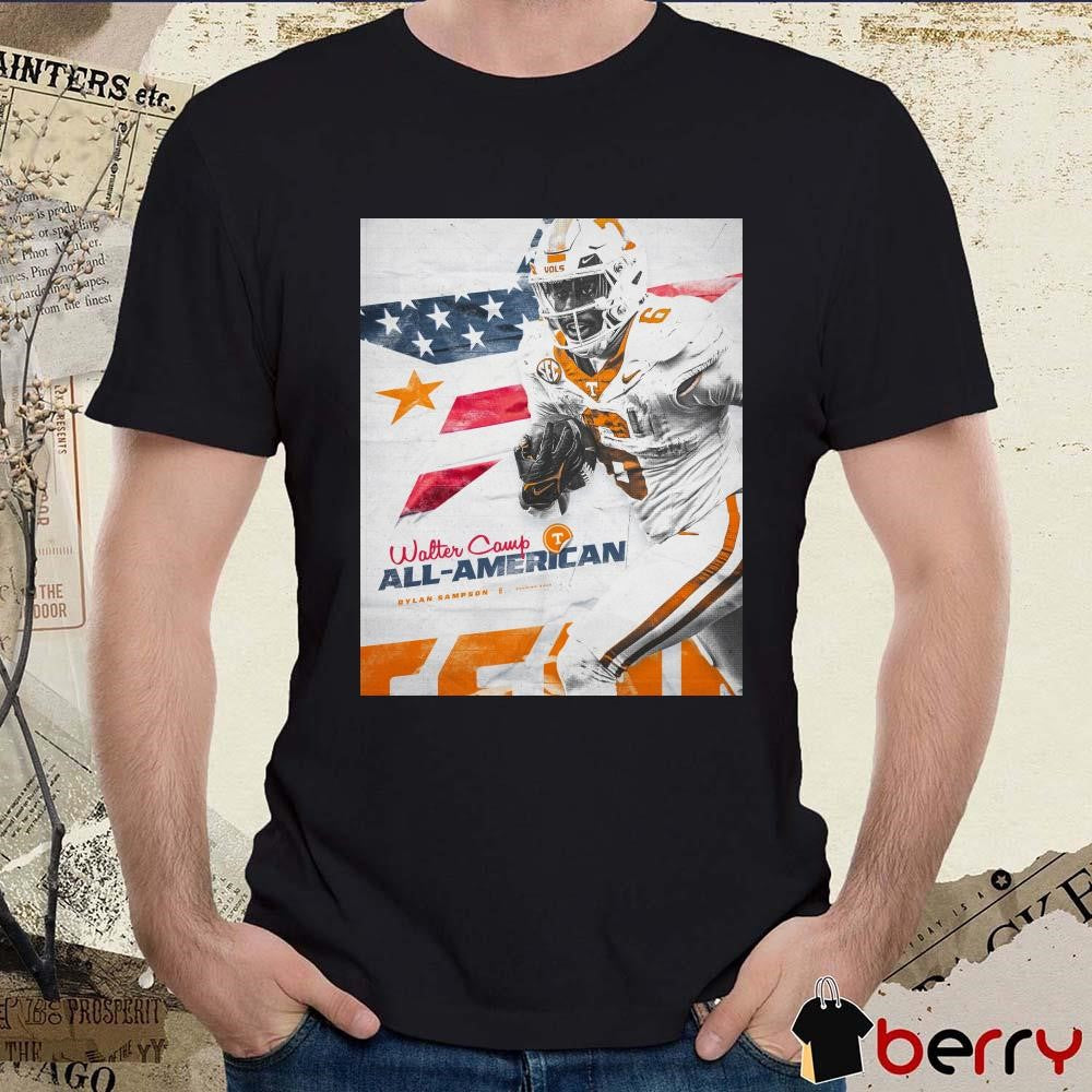Tennessee Vols Football Dylan Sampson Running Back 2024 Walter Camp All-America Poster t-shirt