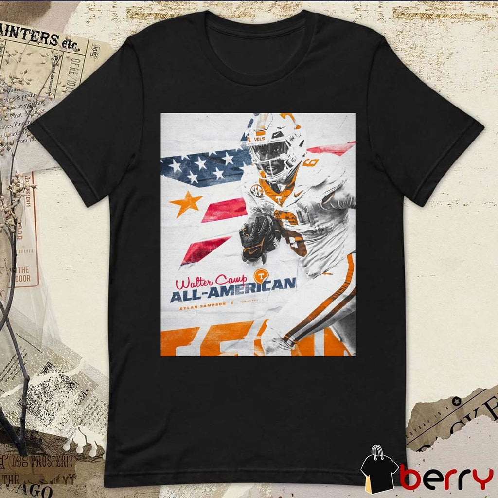 Tennessee Vols Football Dylan Sampson Running Back 2024 Walter Camp All-America Poster t-shirt