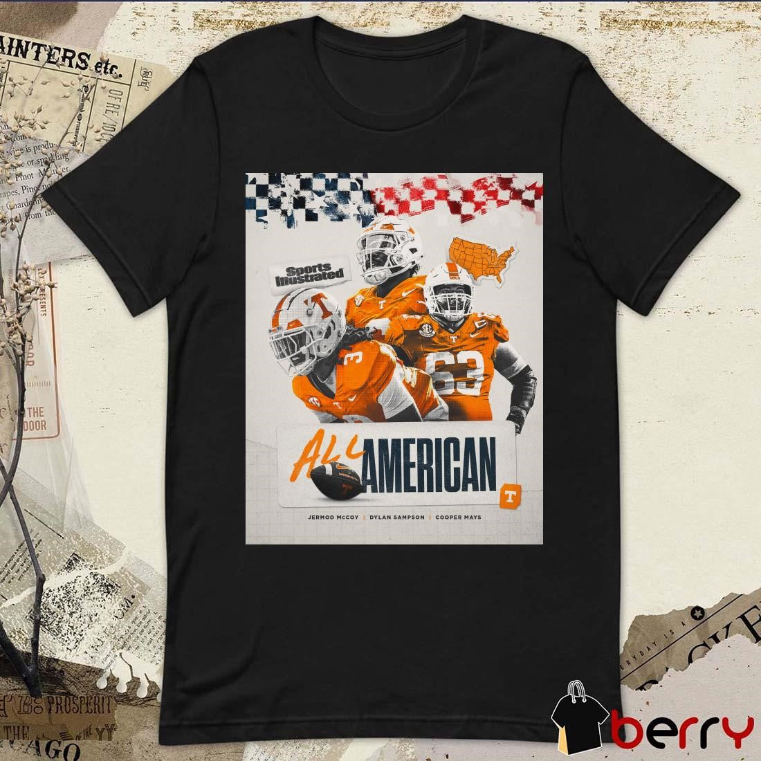 Tennessee Volunteers All-America team Jermod Mccoy Dylan Sampson Cooper Mays Poster t-shirt