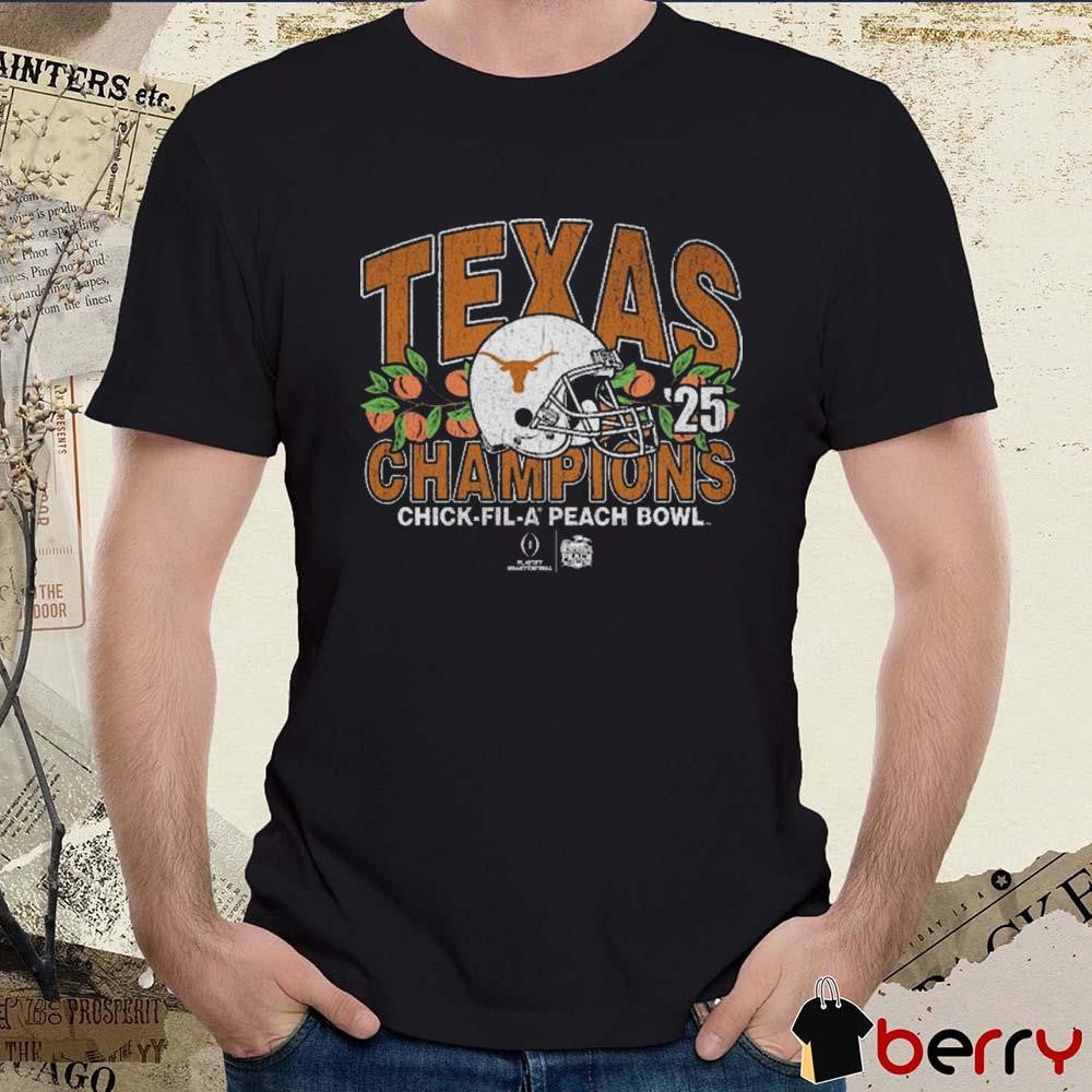Texas Longhorns 2025 College Football Playoff Chick-Fil-A Peach Bowl Champions Vintage NCAA t-shirt