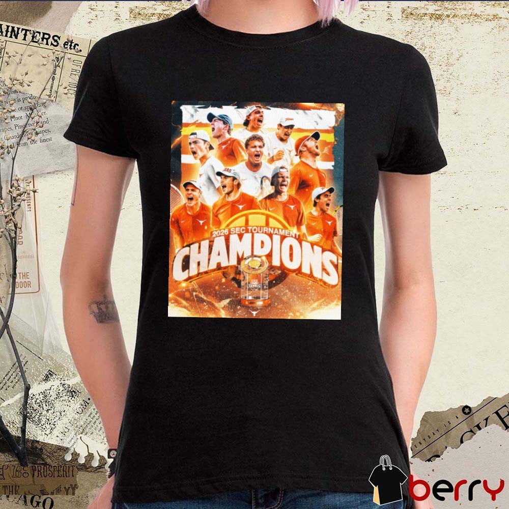 Texas Longhorns Men’s Tennis 2026 SEC Tournament Champions Poster t-shirt