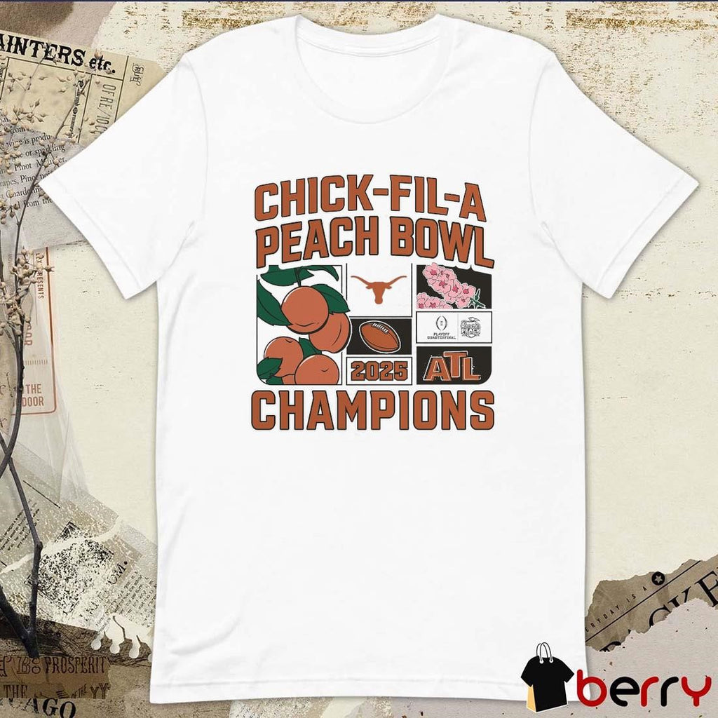 Texas Longhorns NCAA College Football Playoff Quarterfinal 2025 Chick-Fil-A Peach Bowl Champions Victory Ahead t-shirt