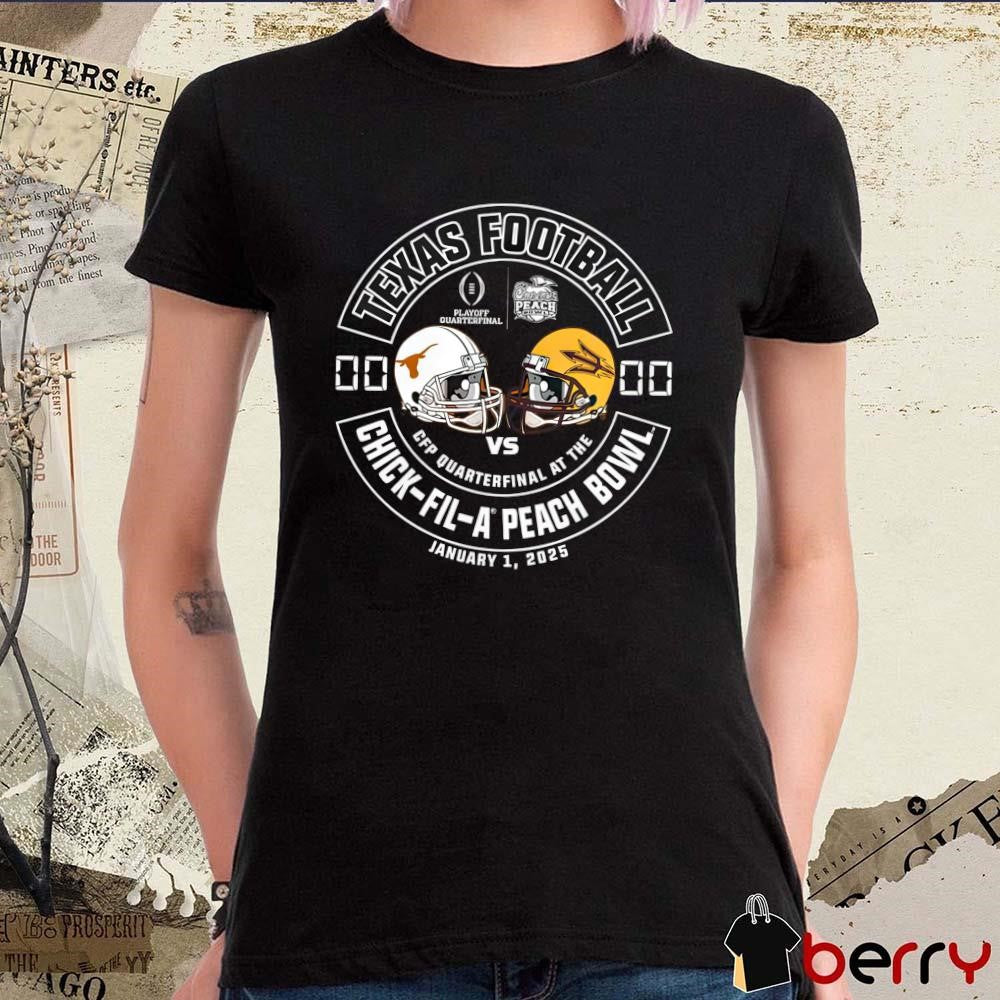 Texas Longhorns Vs Arizona State Sun Devils Score CFP Quarterfinal At The Chick-Fil-A Peach Bowl Jan 1 Helmet NCAA t-shirt