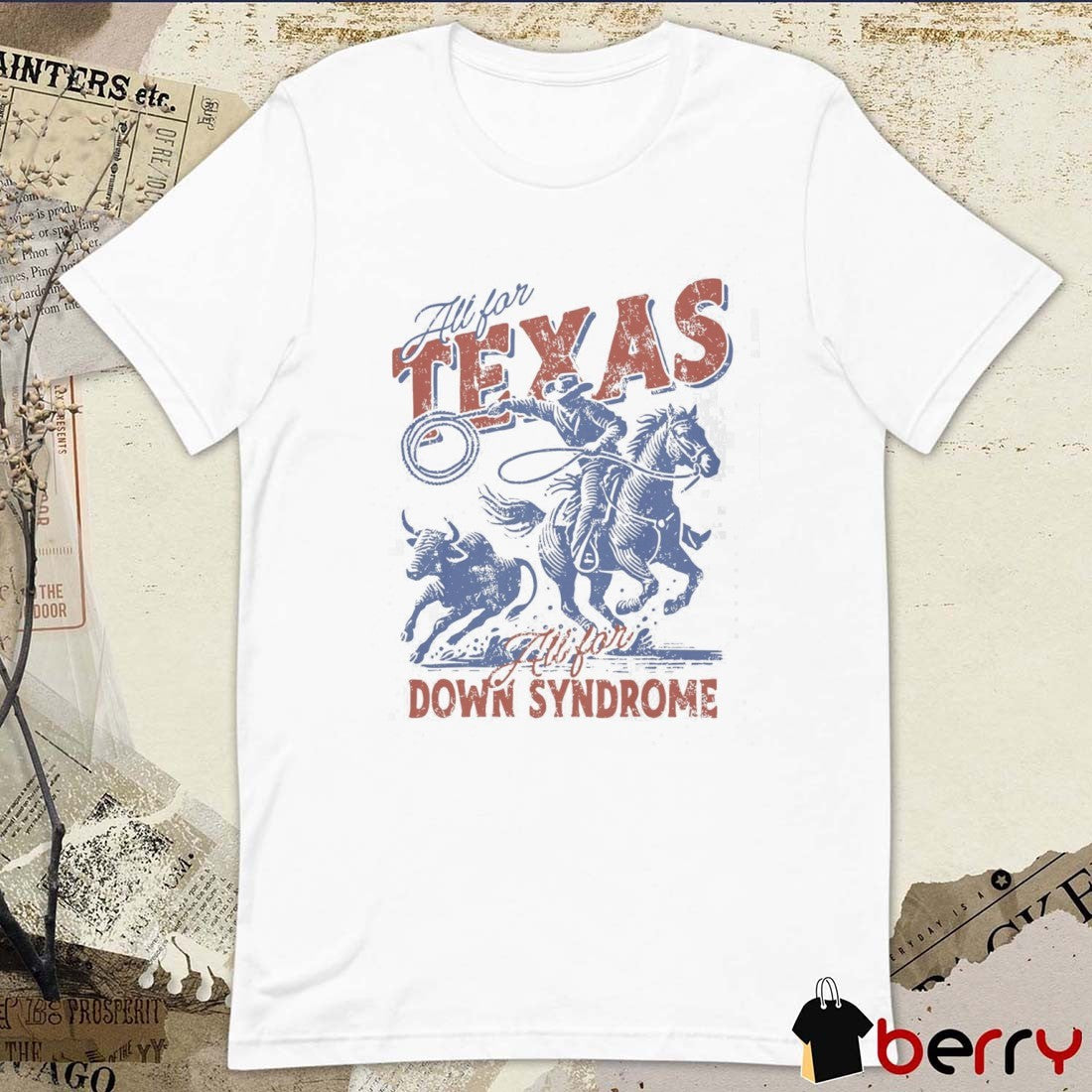 Texas Rangers Rodeo All For Texas All For Down Syndrome Painting 2025 t-shirt