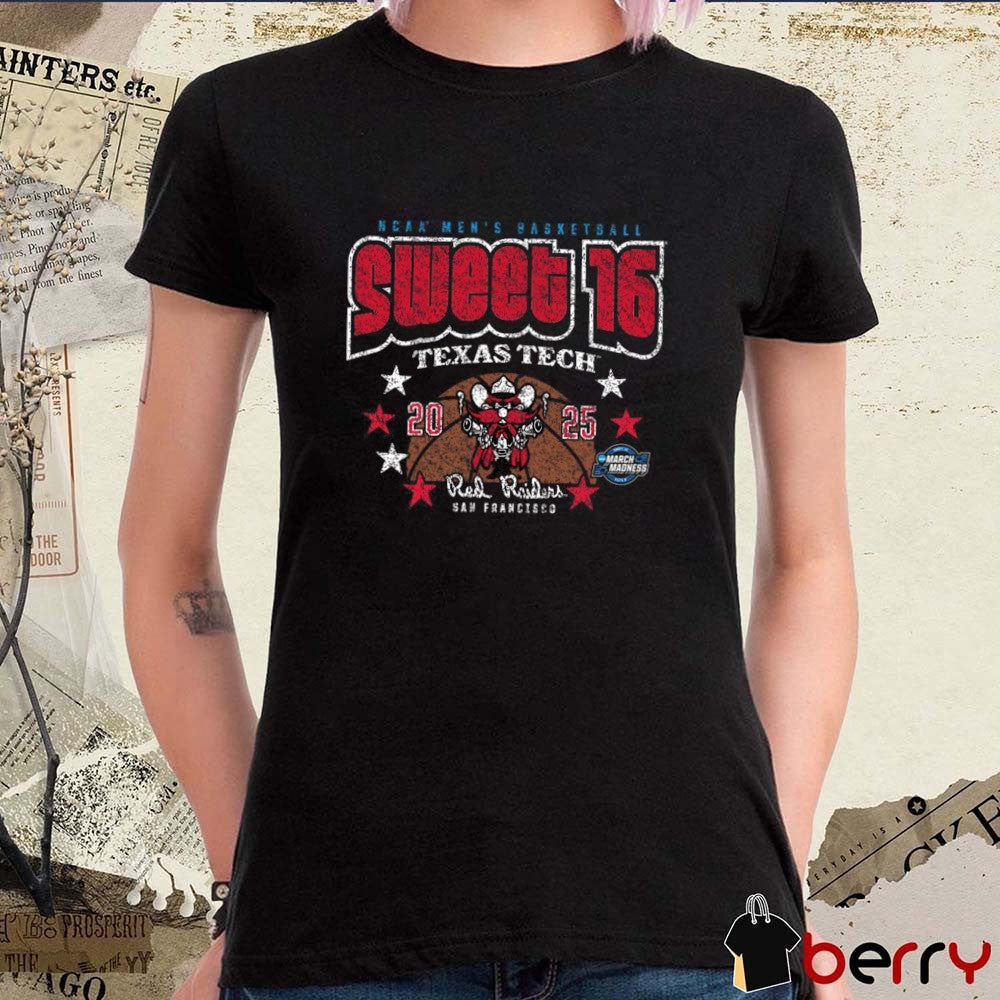 Texas Tech Red Raiders Basketball NCAA Tournament Men’s Sweet 16 March Madness Star Struck San Francisco Vintage 2025 t-shirt