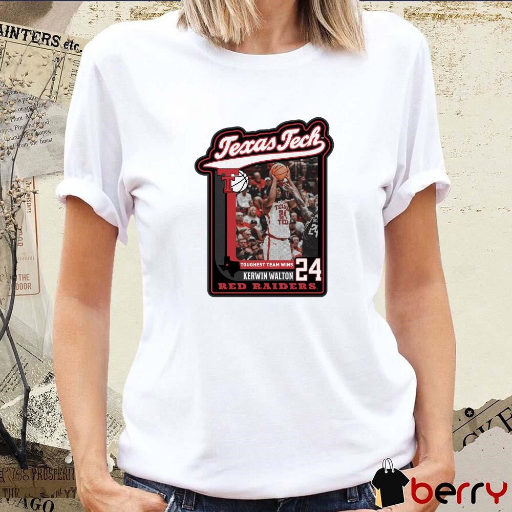 Texas Tech Red Raiders NCAA Toughest Team Wins Kerwin Walton 24 Action Shot t-shirt