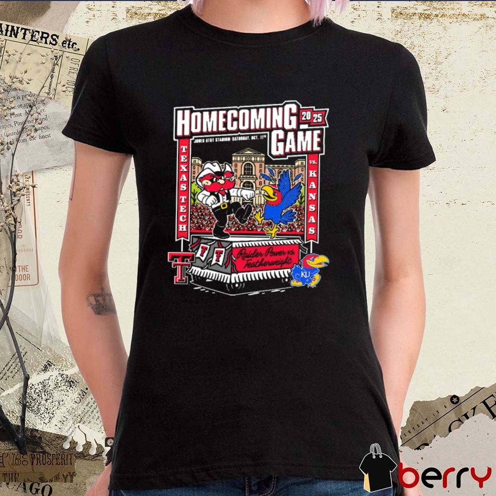 Texas Tech Red Raiders Vs Kansas Jayhawks 2025 Homecoming Gameday Jones AT&T Stadium October 11 2025 t-shirt