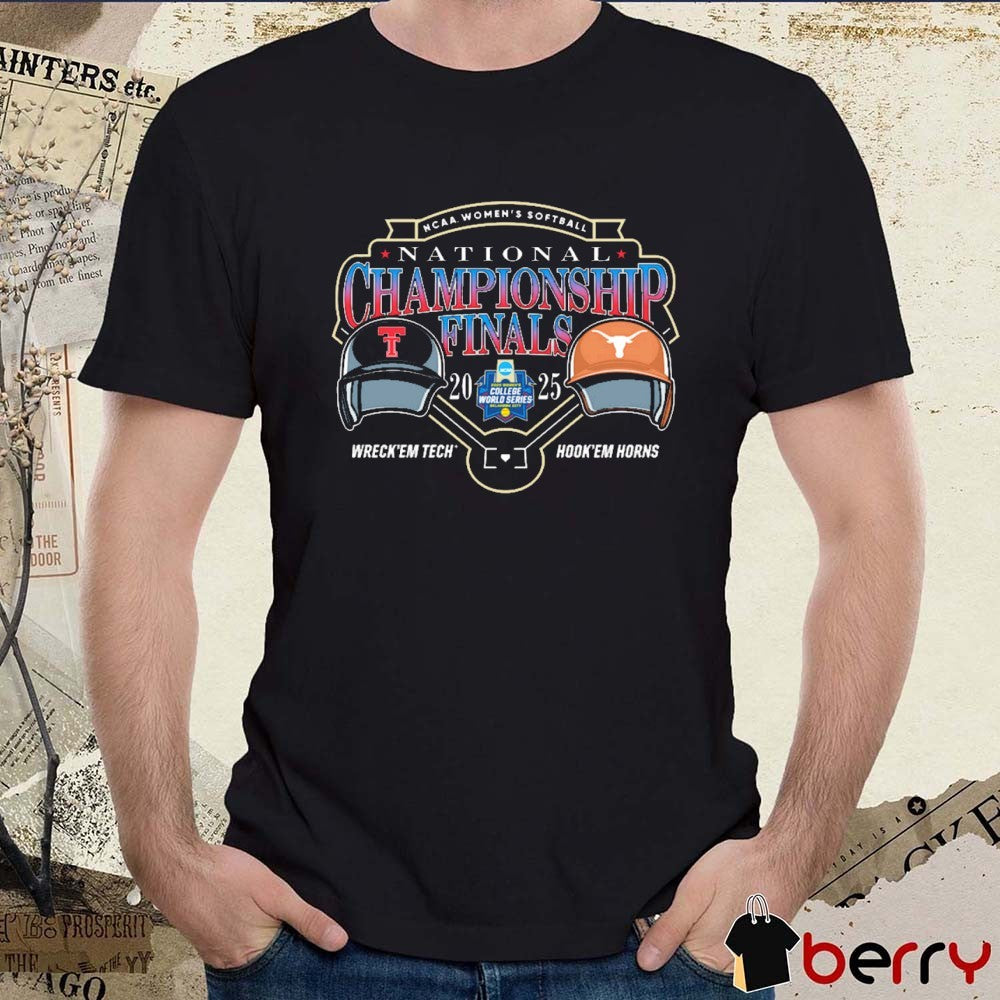 Texas Tech Red Raiders Vs Texas Longhorns 2025 NCAA Softball College World Series Championship Finals Matchup t-shirt