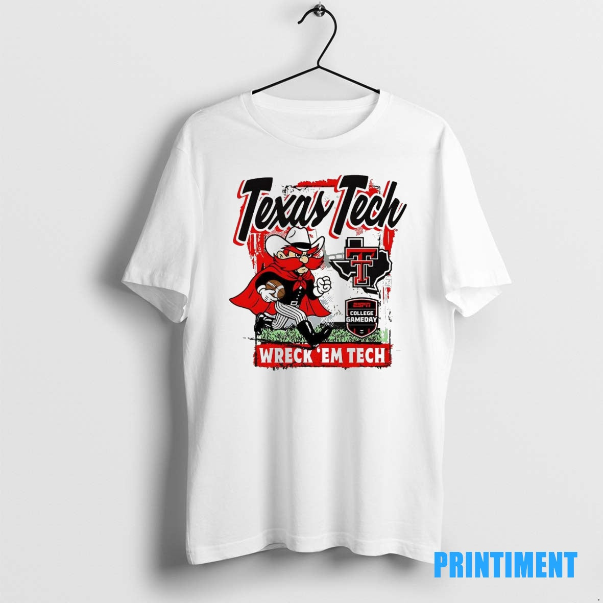 Official Texas Tech Red Raiders Football College Gameday Wreck Em Mascot Tee Sweater