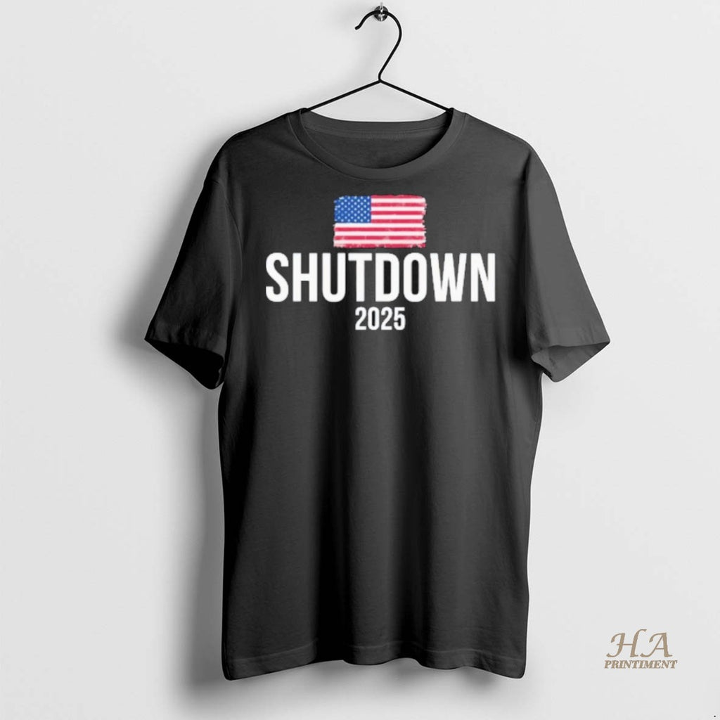 Official The 2025 Shutdown American Flag Shirt