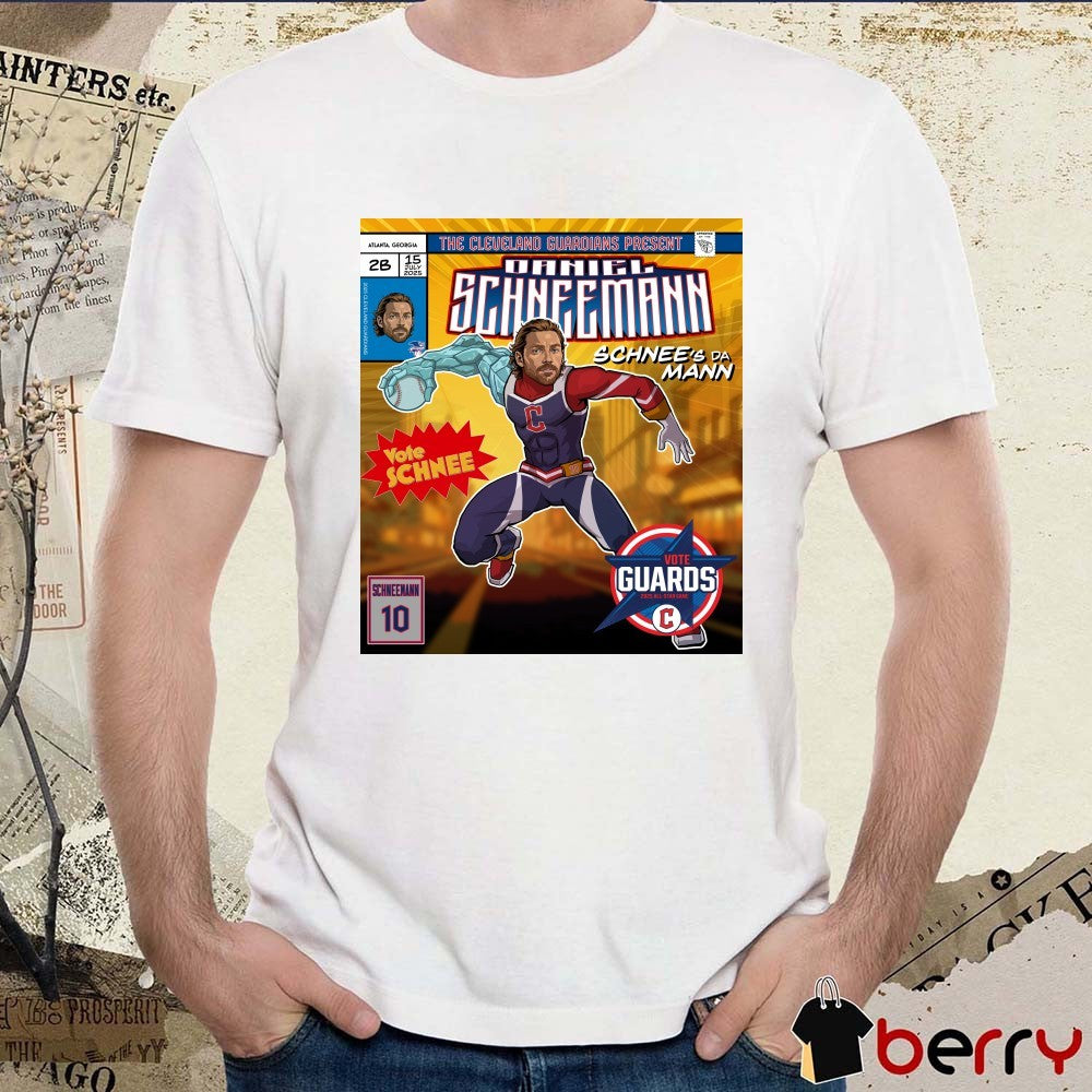 The Cleveland Guardians Presents Daniel Schneemann Schnee’s Da Mann 15 July 2025 Poster t-shirt