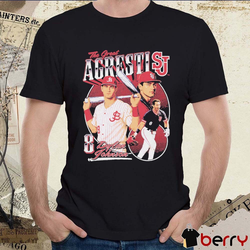 The Great Agresti Dylan Johnson St. John’s University Vintage Collage t-shirt