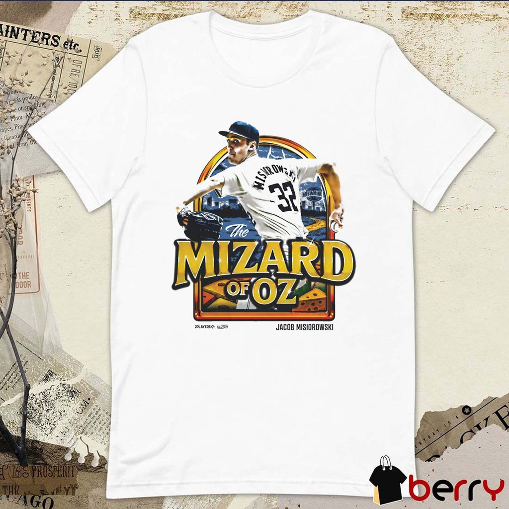 The Mizard of Oz Jacob Misiorowski Milwaukee Brewers MLBPA Retro Painting t-shirt