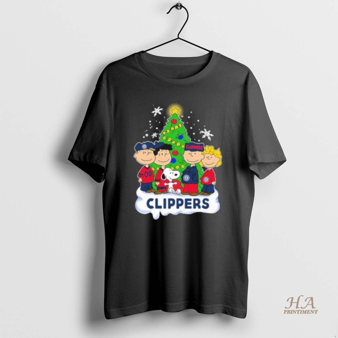 Official The Peanuts La Clippers Merry Christmas