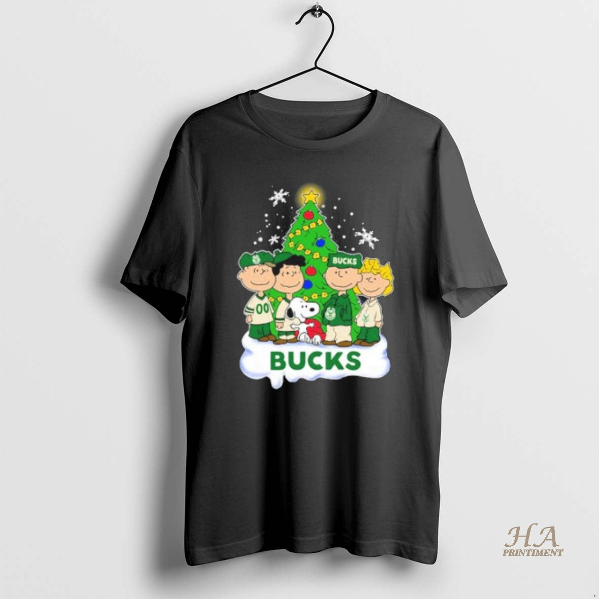 Official The Peanuts Milwaukee Bucks Merry Christmas