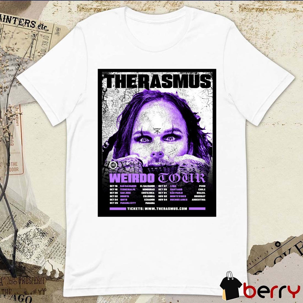 The Rasmus Weirdo Pop Up Shop Poster Tour Dates 2026 Latin America t-shirt