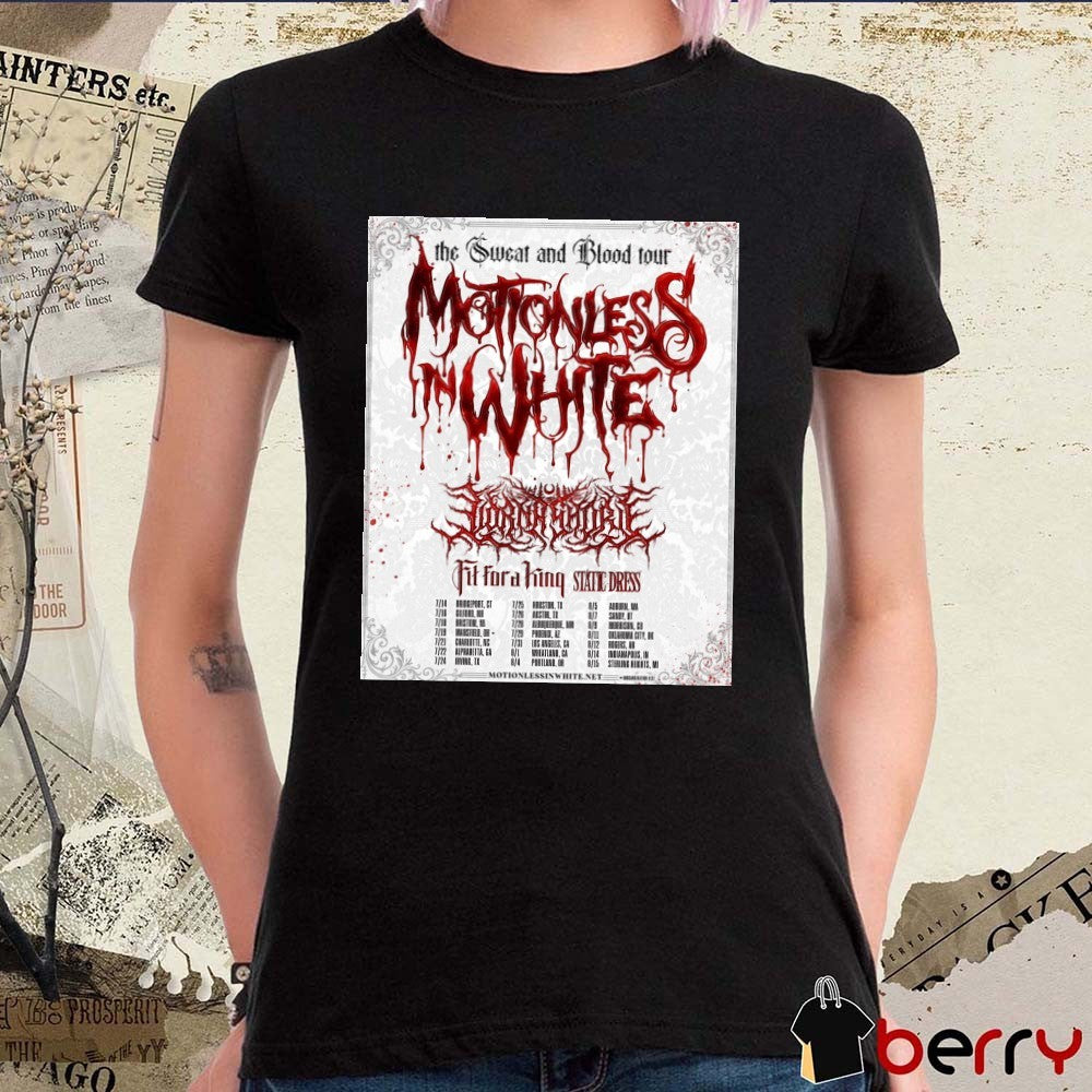The Sweat and Blood Tour Motionless In White July 14 – Poster August 15, 2026 United States Poster t-shirt