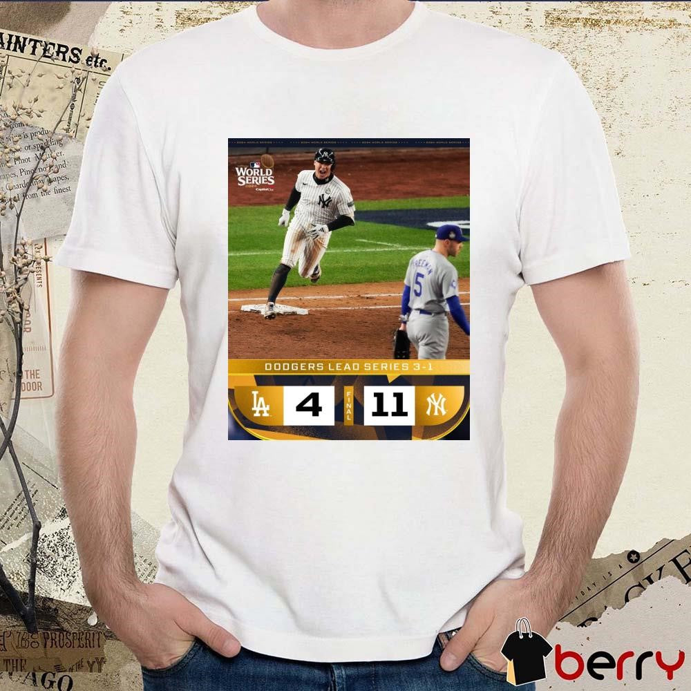 The Yankees Force A Game 5 Dodgers Lead Series 3-1 World Series 2024 MLB Poster t-shirt
