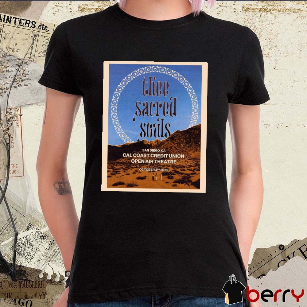 Thee Sacred Souls San Diego CA Cal Coast Credit Union Open Air Theatre October 3rd 2025 Poster t-shirt