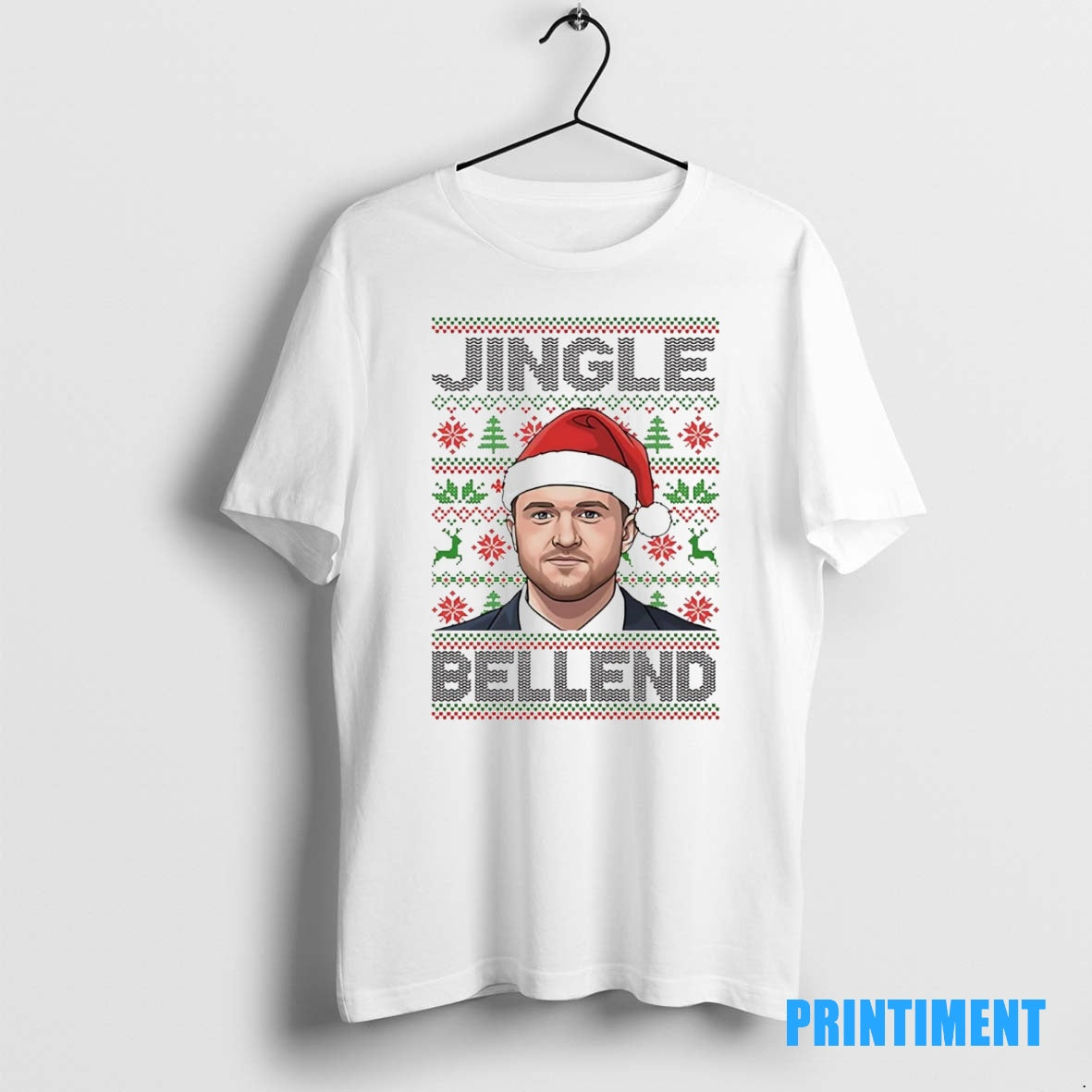 Official Tommy Robinson Jingle Bell End Ugly Christmas Tee Sweater
