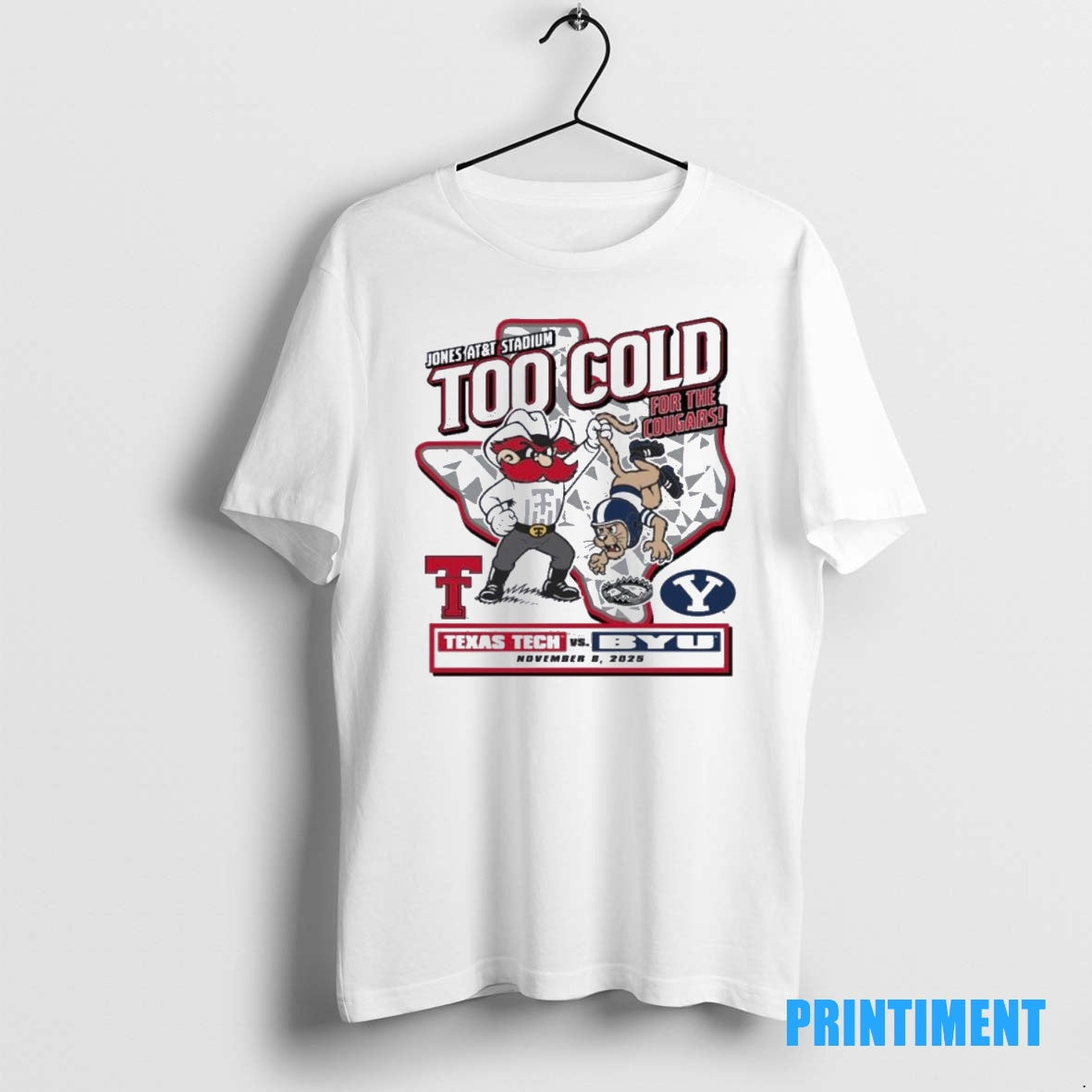 Official Too Cold Gameday Texas Tech Vs Byu November 8 2025 Tee Sweater